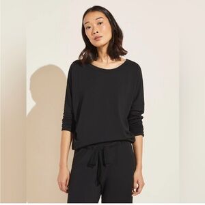 Eberjey Softest Sweats Plush TENCEL™ pullover Top - Black - small